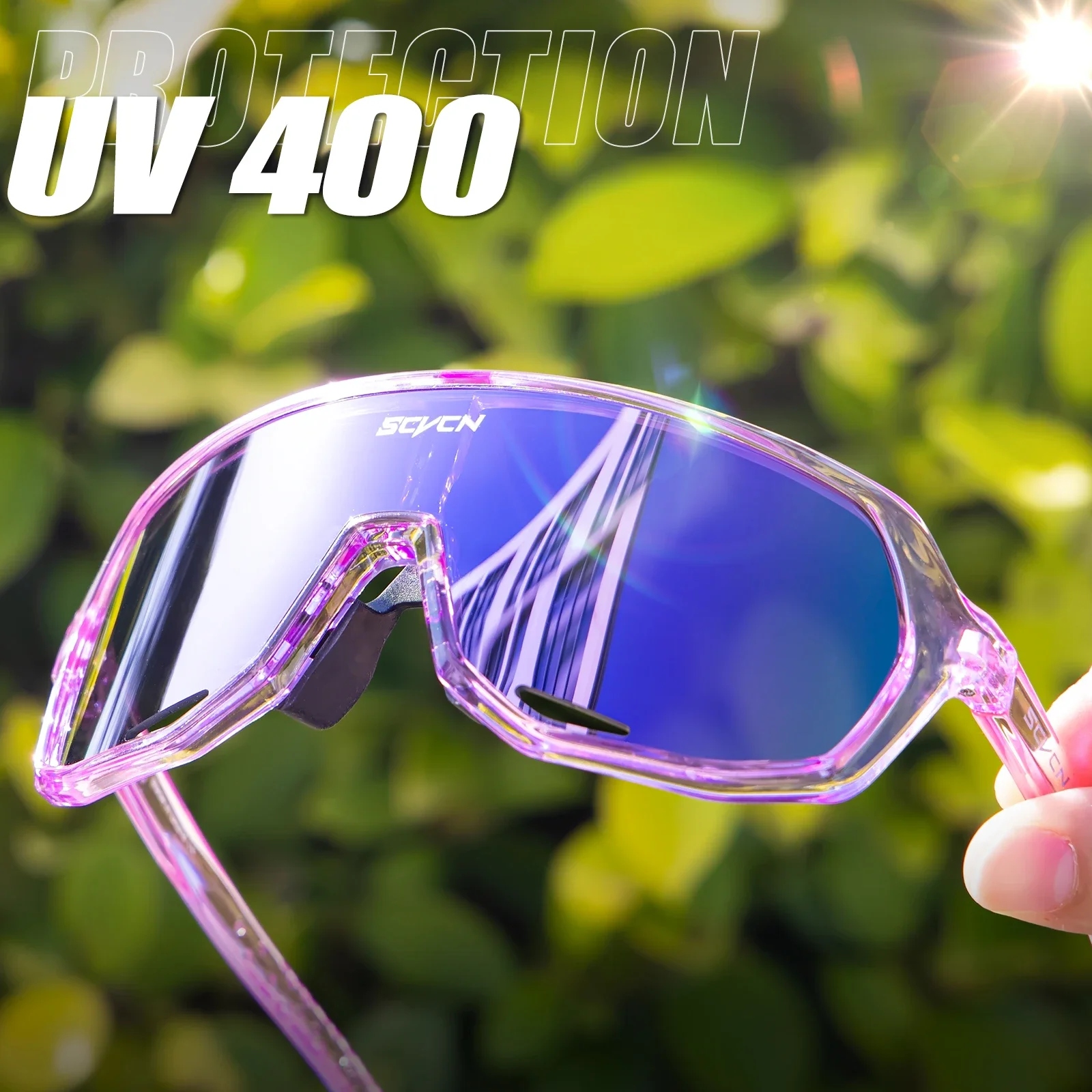 Cycling Sunglasses SCVCN Photochromic Sunglasses Men Mtb Road Bike Glasses Outdoor Sports Mountain Hiking Women Bicycle Cycling UV400 Goggles