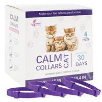 4Pcs Calming Collar Cats for Calm Relax Soothing Pheromone Collars with Adjustable Flexible Relieve Anxiety Comfortable 1