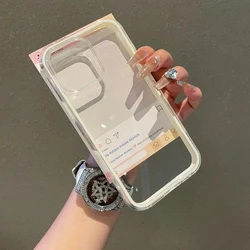 Luxury Transparent Candy Phone Case - Premium Clear Shockproof Bumper Cover for iPhone 18 (WHITE)