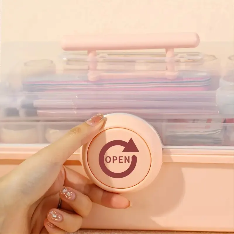 Nail Tool Organizer - 3 Layer Dustproof Storage Box