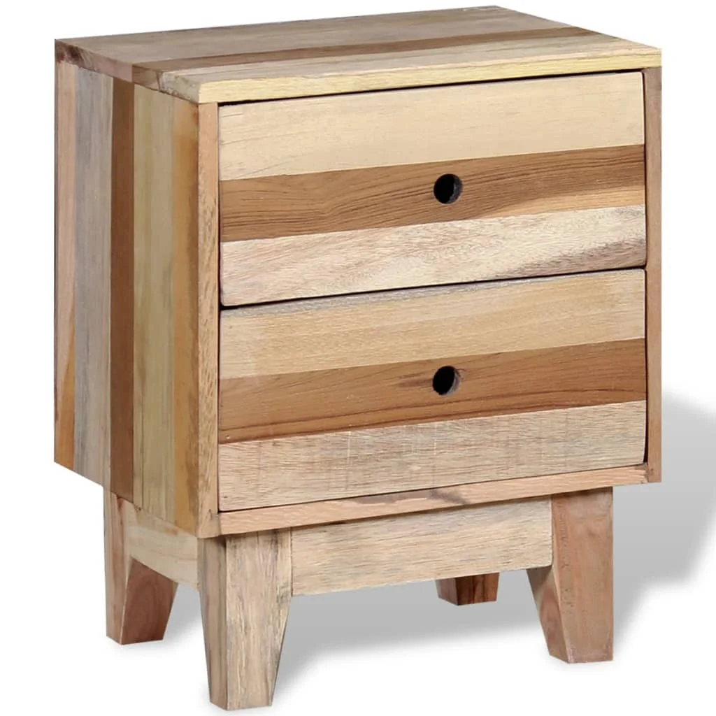 

Bedside Cabinet Solid Reclaimed Wood Nightstand Home Furniture