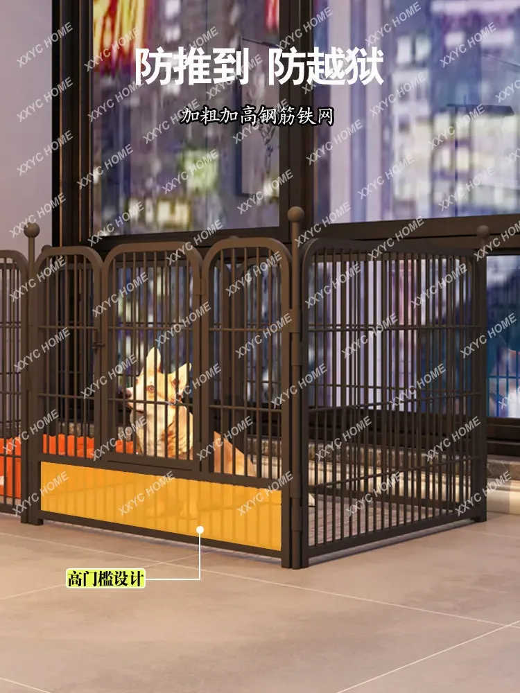 Pet Fence Dog Playpen Dog Indoor Crate Small and Medium-Sized Dogs Teddy Corgi Isolation Door Protective Grating Fence