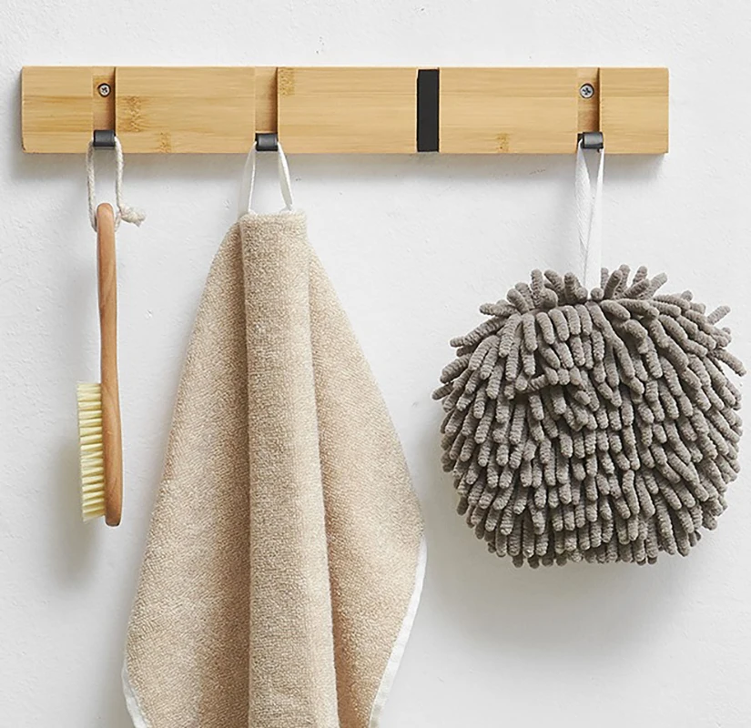Foldable Bamboo Wall-mounted Clothes Hooks, Door Hangers, Household Coat, Towel Hook Shelf, Bathroom Hanging Rack 2