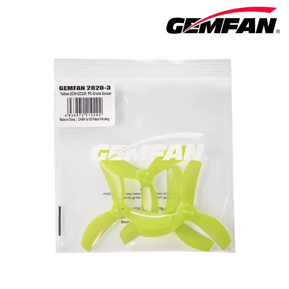 Gemfan 2820 Prop 3 Blade for FPV Soccer 200mm Mini Multirotor 2Pairs/bag T-mount 1.5mm Hub 1104-1404 4300KV Motor DIY Parts