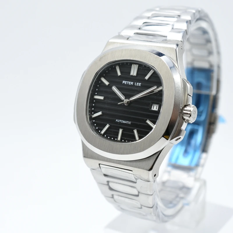 2022 Luxury Brand PETER LEE Watch 42MM Men Automatic Mechanical Male Watch Stainless Steel Auto Date Mens Wrist Watches Gift 