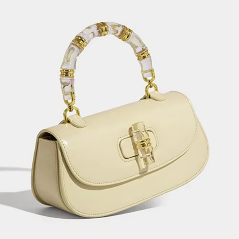 Luxury Brand Women's Handbags New Bamboo Handle High-grade Leather