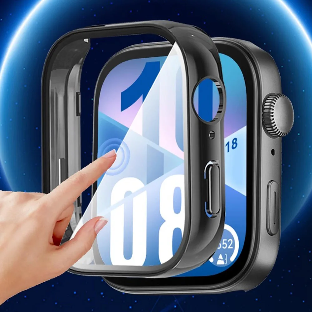 Premium Tempered Glass Bumper Cover for Smartwatch with Screen Protection