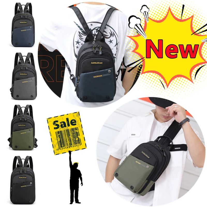 

Многофункциональная нагрудная сумка для мужчин, модный рюкзак-мессенджер, водонепроницаемый мужской ранец через плечо с карманом для телефона