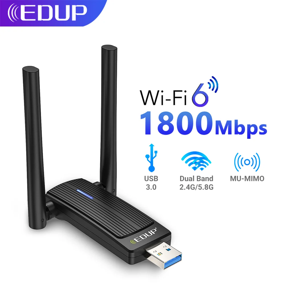 Pc Wifi Receivernetgear Wifi 6 Usb Adapter 1800mbps 5g/2.4ghz Dual Band  For Windows 10/11