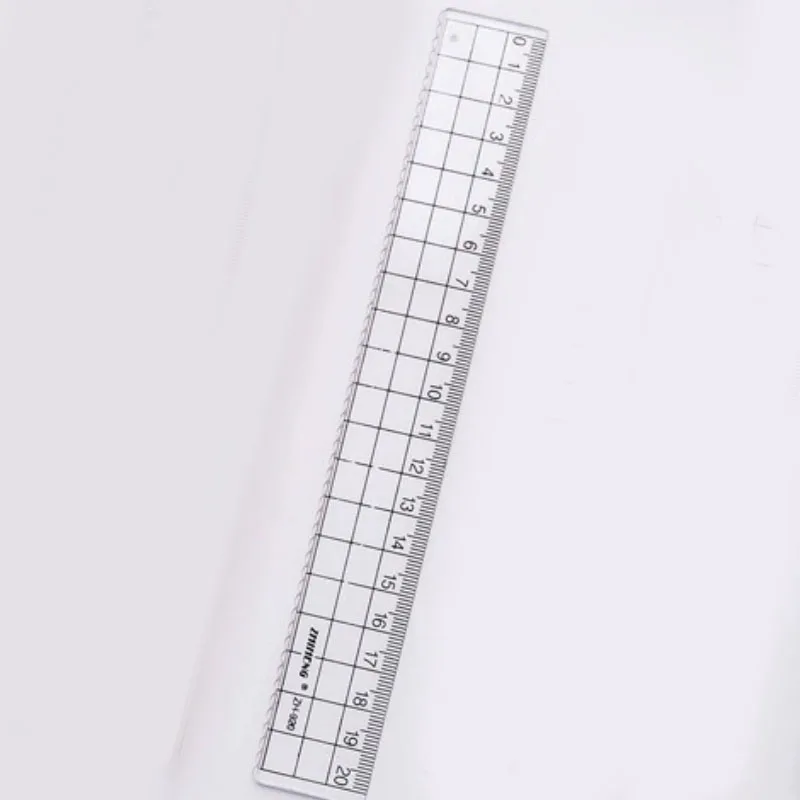 20cm 자투기 투명 웨이브 그리드 자 학생용 드로잉 자 측정 자 문구용 스케일 자 휴대용 스케일 자