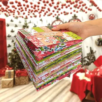 Classico album di Natale carta scrapbooking pacchetto fantasia sfondo artigianale fai da te 12 fogli/24 fogli 6 "X 6"