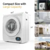 Portable Clothes Dryer, 110V 850W High End Front Load Laundry Tumble Dryer, 1.5 cu.ft Electric Dryer with Stainless Steel Tub & 6
