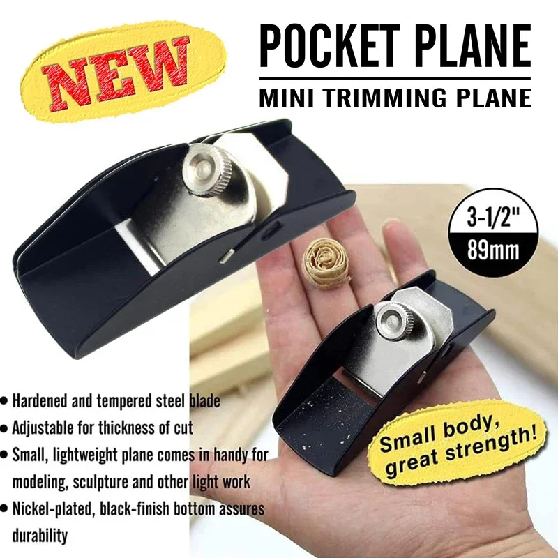Pocket Hand Planer Carpenter Cutting Edge Plane Hand Planer Push Cast Carpenter Tools Mini Wood Trimming Plane