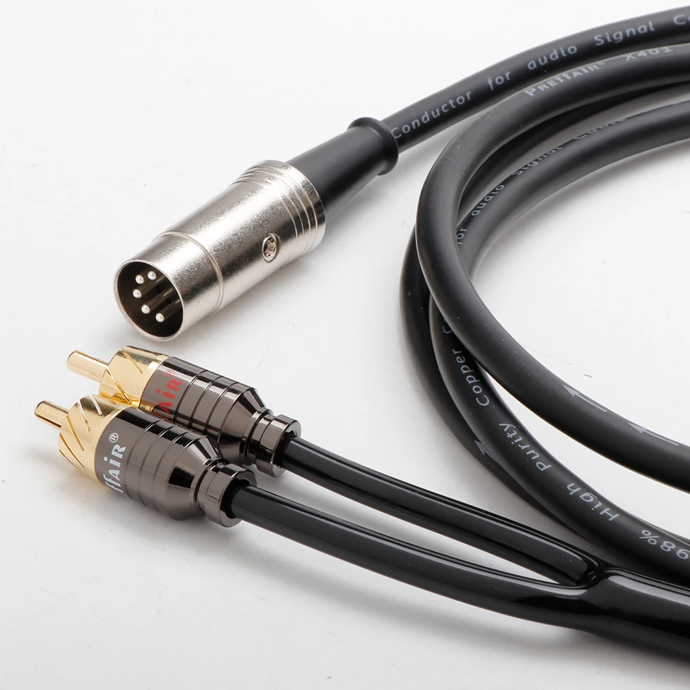 5Pin DIN Stecker auf Dual RCA Stecker HIFI Audio Phono Kabel OFC Audio Signal Drehbare Kabel für HiFi Stereo Systeme – Detail 9