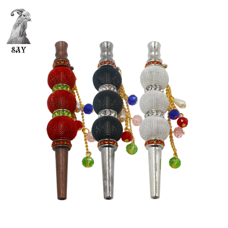 

SY1PC Fashion Beautiful Handmade Inlaid Jewelry Metal Shisha Mouth Tips Hookah Mouthpiece Vattenpipa Cachimba Narguile Sheesha