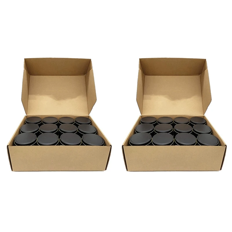 

Candle Tins, 120 Piece, 4 Oz Metal Candle Containers For Making Candles, Arts & Crafts, Dry Storage,Black