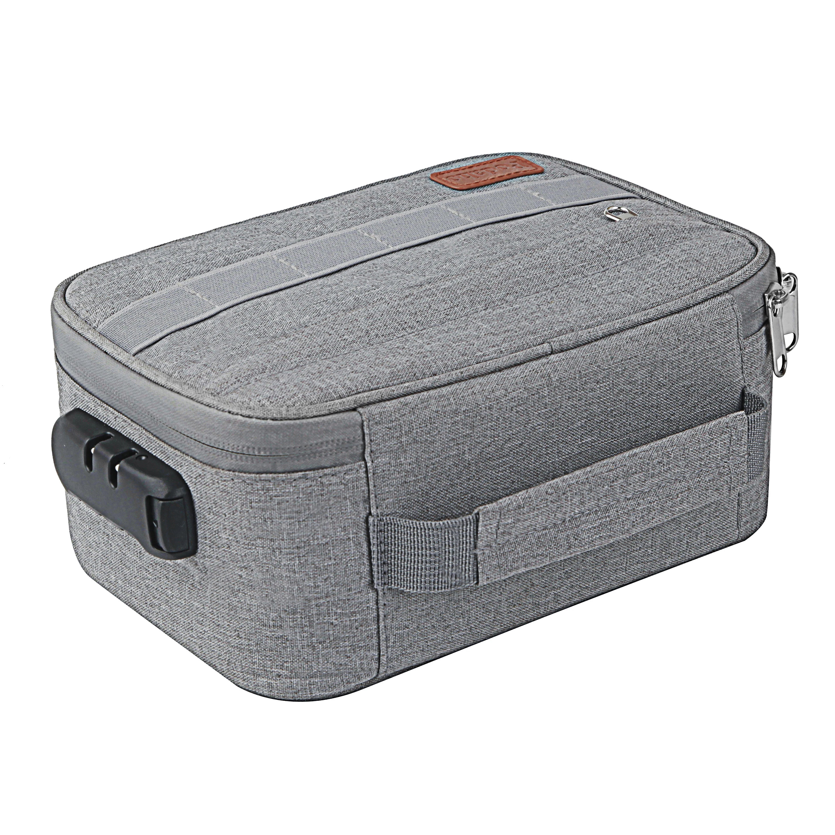 Smell Proof Cigarette Smoking Stash Bag Tobacco Herbs Combination Lock Container Cigar Grinder Pipe Travel Box Digital Bag