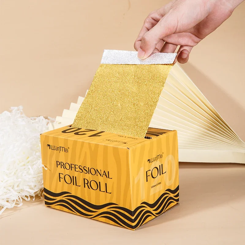 Gold Hair Foils for Highlighting - Premium Pop-Up Foil Sheets for Salon Professionals