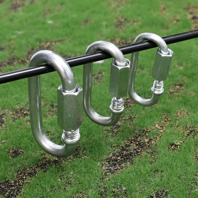 Multi-function Stainless Steel Connecting Ring Mountaineering Carabiner Outdoor Climbing Chain Safety Buckle Rope Connector