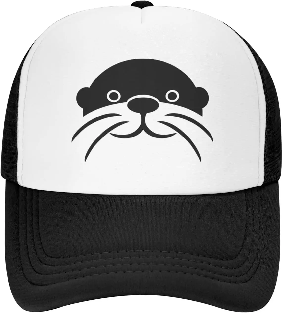 

Funny Otter Head Mesh Dad Hat Adjustable Washed Otter Head Baseball Dad Cap Funny Distressed Ball Trucker Cap for Women Men