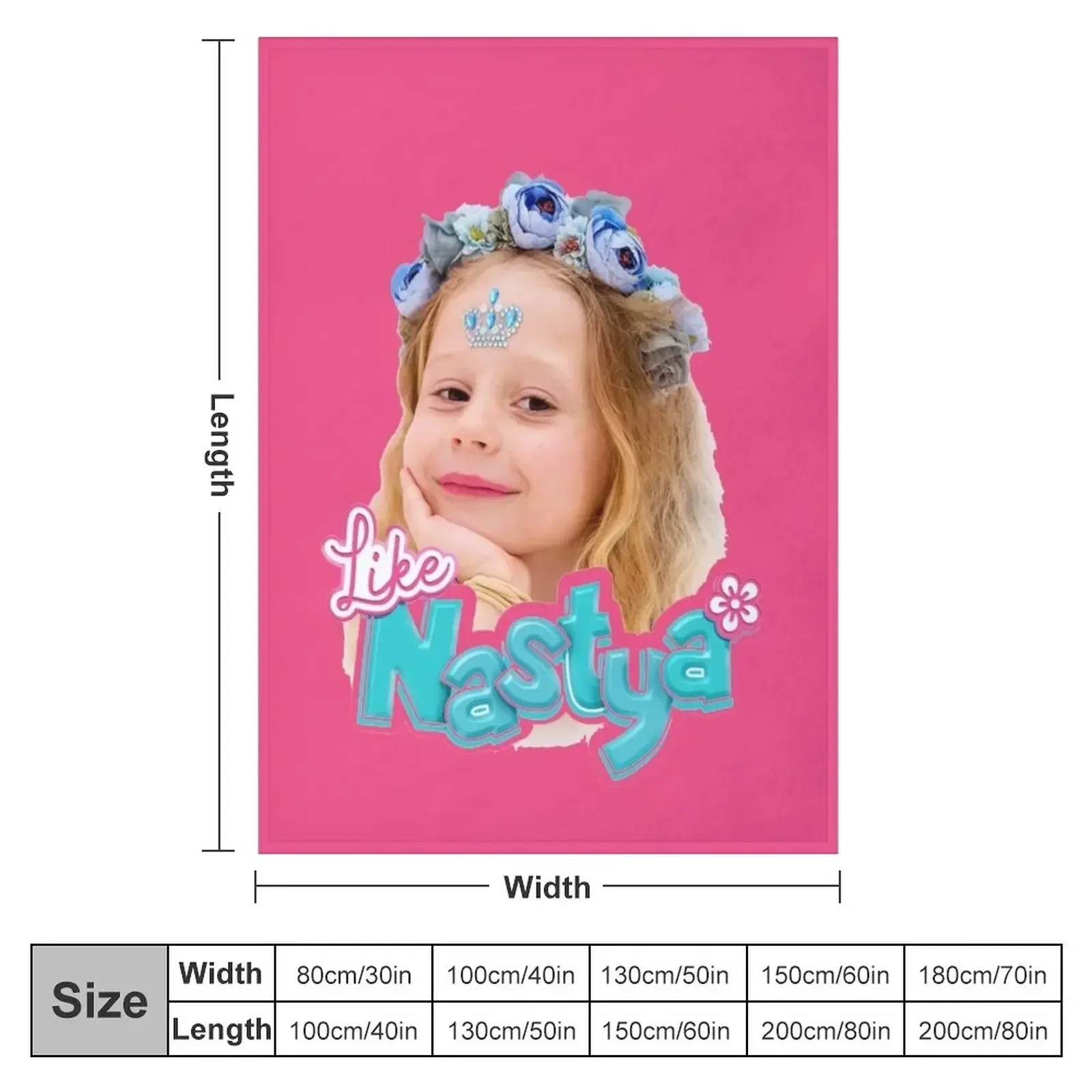 Like Nastya Girl Throw Blanket Decoratives Soft Big Large Blankets 2