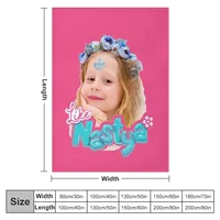 Like Nastya Girl Throw Blanket Decoratives Soft Big Large Blankets 2