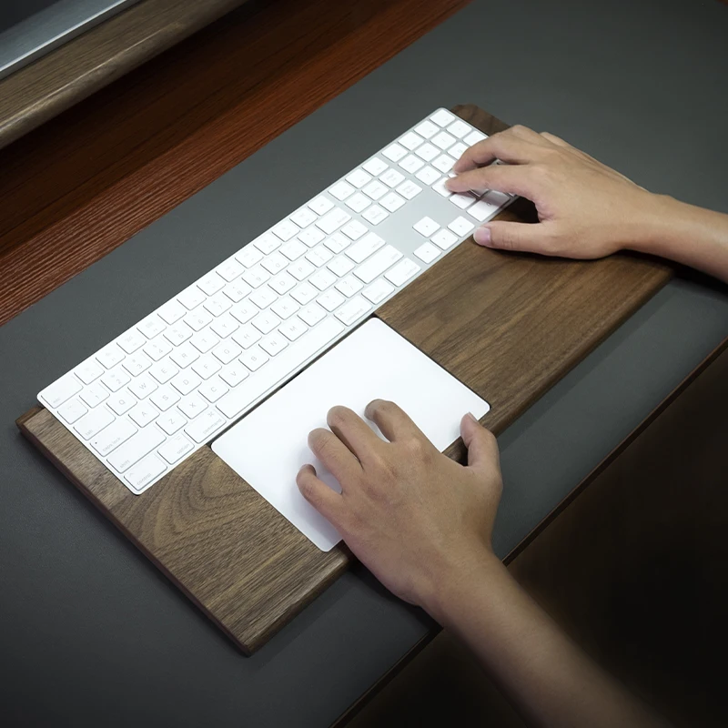 Kashcy Noz Sólida Bandeja de Madeira Palma Resto para Teclado Mágico Trackpad Apoio de Pulso Almofada - Imagem 2