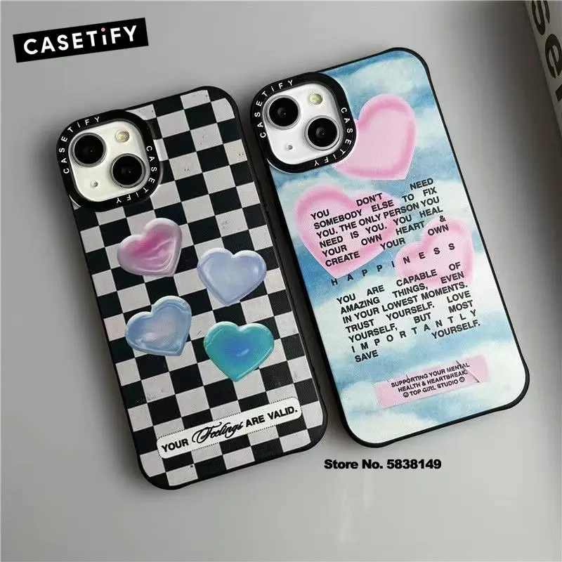 CASETIFY Cute 3D Cartoon Ducks Letter Phone Case For iPhone 12 13 Mini