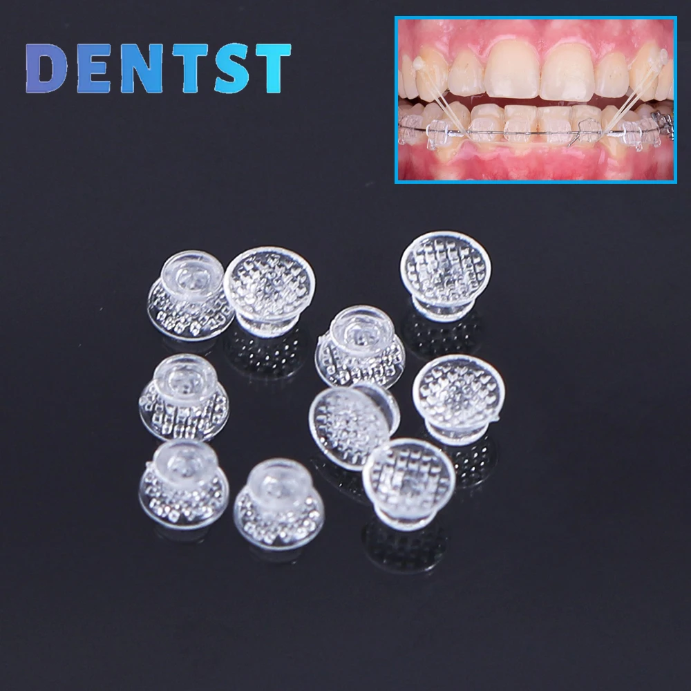 50 Boutons Linguaux Orthodontiques - Base Rectangulaire Métal - Pour Dentiste - Neuf