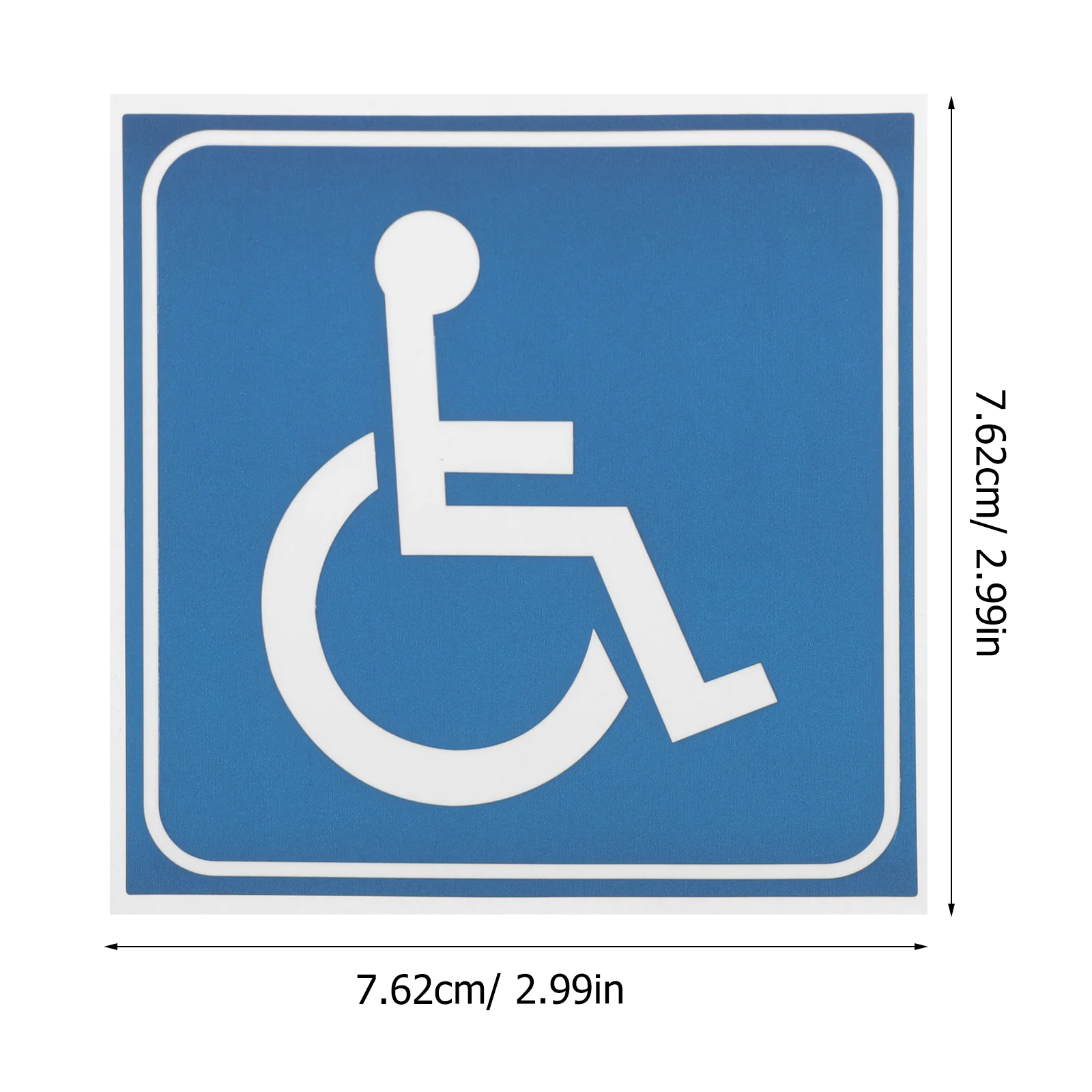 Stickers Disability Handicap Sign Adhesive Disabled Wheelchair For Car Window 4 Sheets