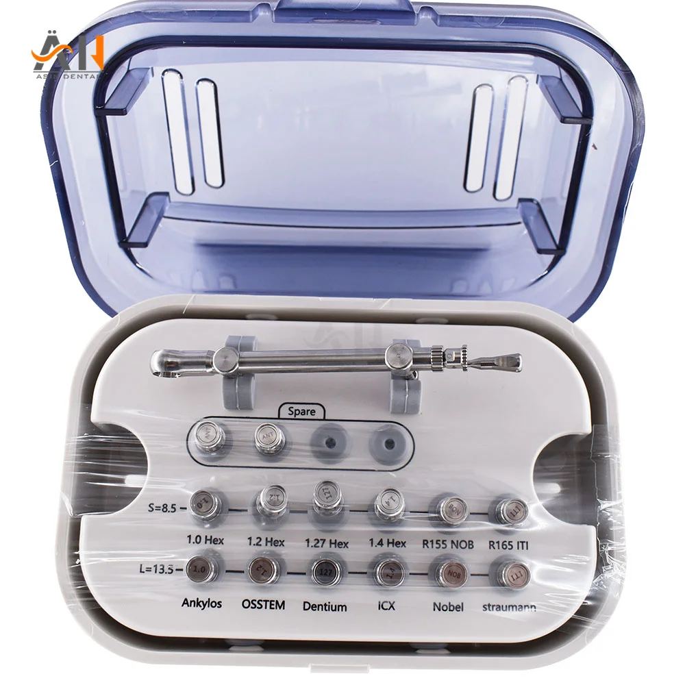 Dental Implant Prosthetic Kit Universal Torque Wrench 14 Pcs Screw