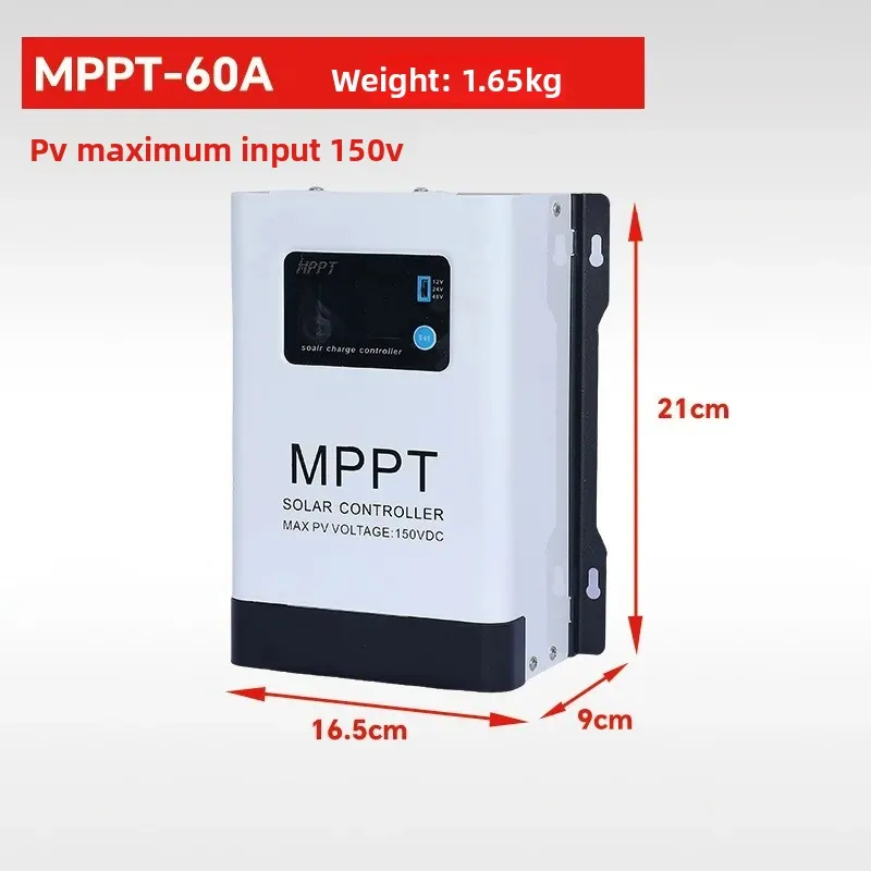 MPPT 태양광 충전 컨트롤러 12V 24V 48V 60V 72V 84V 96V 자동 전압 지능형 PV 레귤레이터 LCD 디스플레이 이중 언어 지원