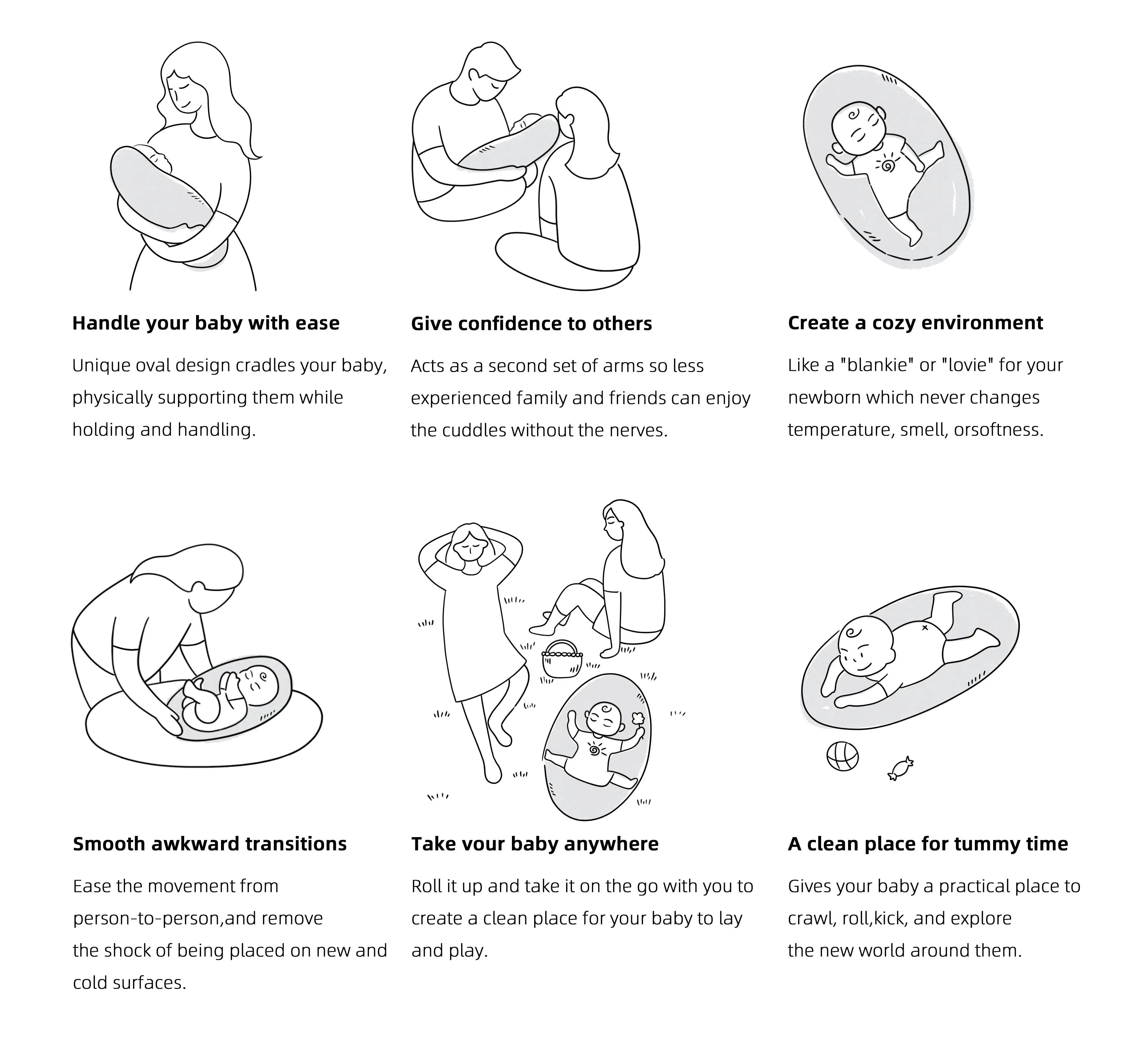 Sunveno Baby Mat for Newborn Baby Infant Holding Mat Makes Handling Your Newborn Easy and Carefree