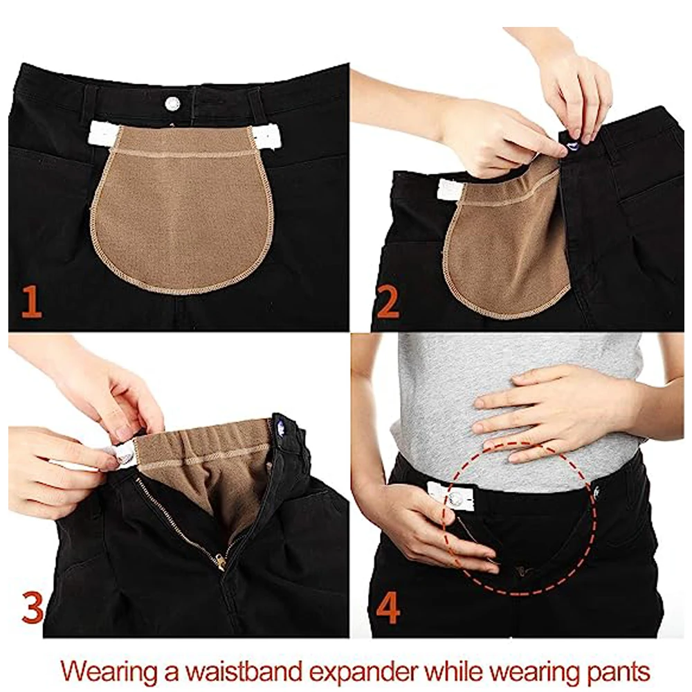 HURRISE Extension de taille élastique Extenseur de Pantalon de Maternité  Réglable Extension de Bouton de Ceinture de Ventre de