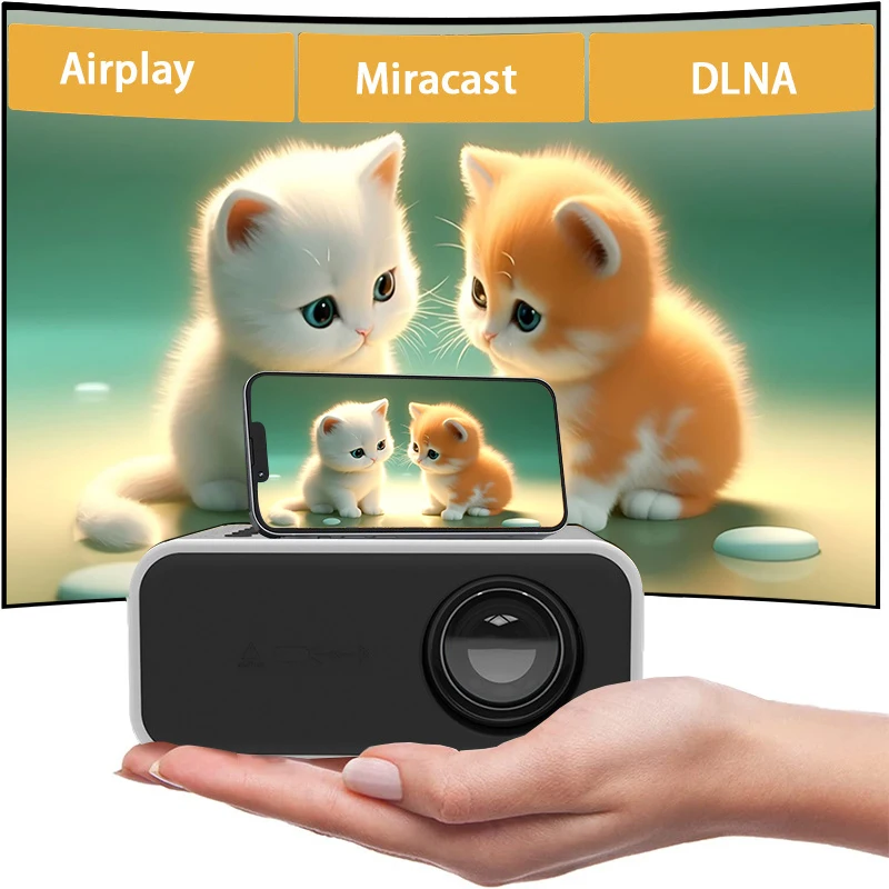 

YT300 Portable high-definition home theater bedroom projector, can be connected to mobile phones, built-in audio,