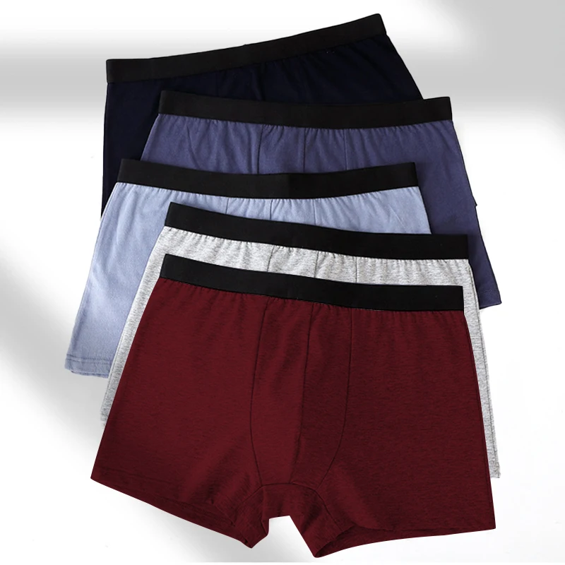 

3Pcs/Lot Plus Size L-5XL BoxerShorts Male Cotton Panties Underwear Boxers Sexy Underpants Comfortable Men's Underpanties