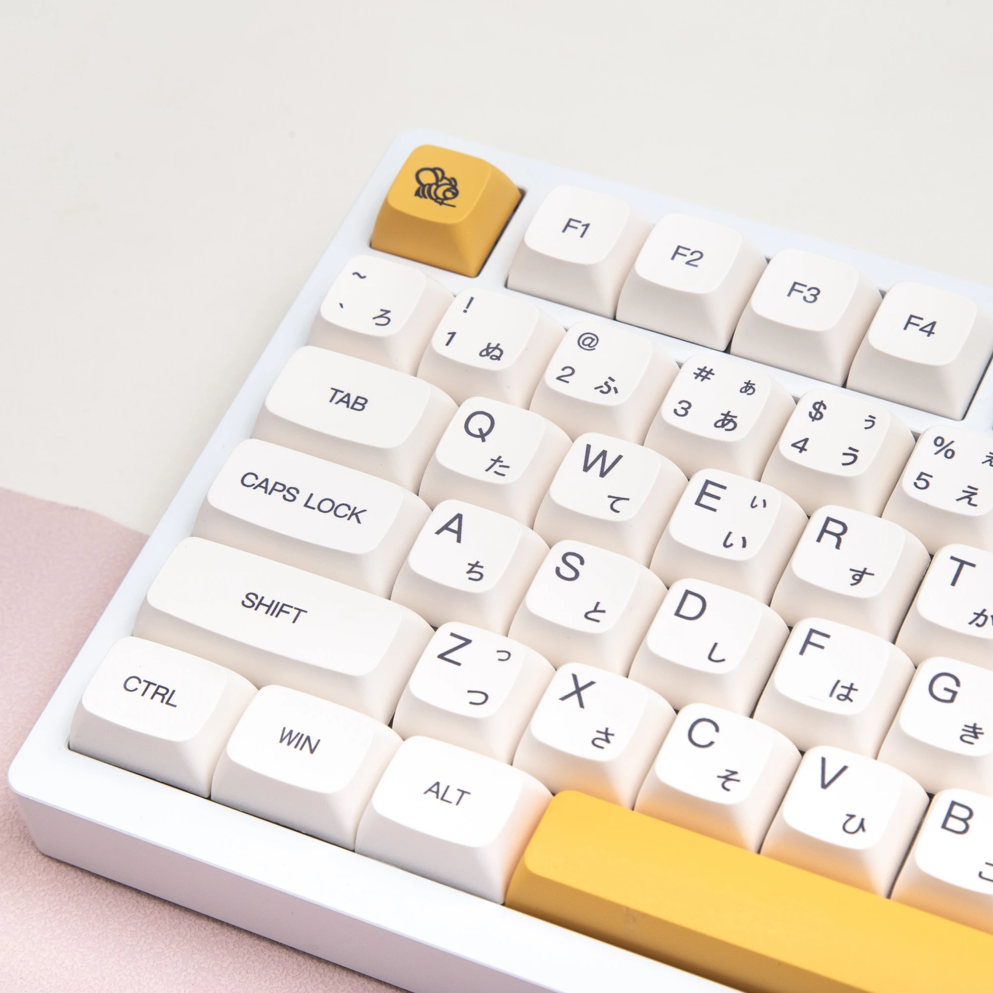 XDA PBT Keycaps Korean Russian Set Dye Sub Honey Milk For Gaming Mechanical Keyboard 61/68/87/104/108 Keys Anne Pro 2 RK68