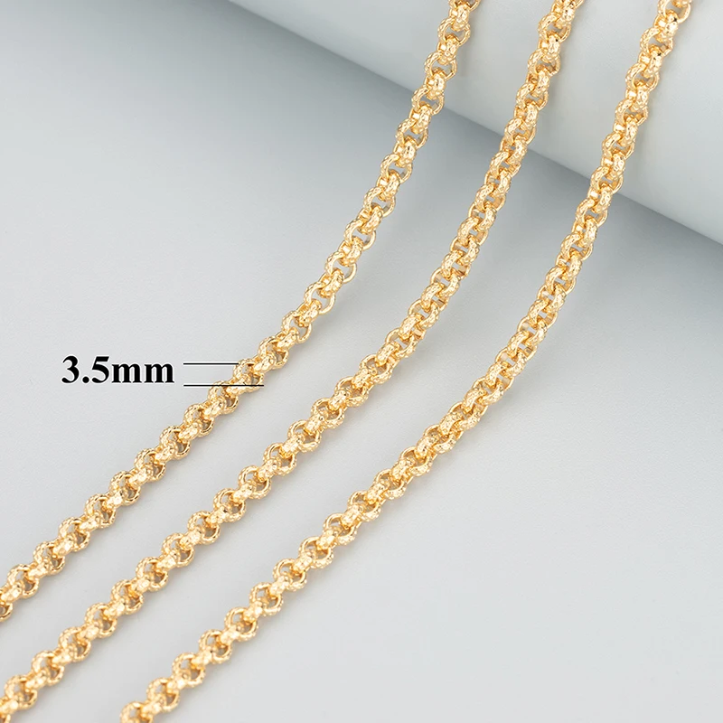 GUFEATHER, 1 m/Los, C118, Schmuckzubehör, REACH-Pass, nickelfrei, DIY-Kette, 18 Karat Gold rhodiniert, Kupfer, DIY-Armband-Halskette – Detail 2