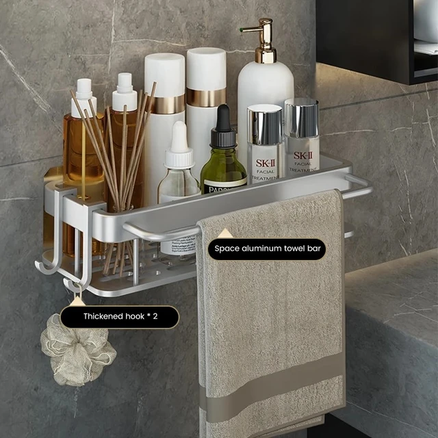 Bathroom Shelves No-drill Corner Shelf Wall Shower Caddy Shampoo Storage  Rack Holder Toilet Organizer Bathroom Accessories Set