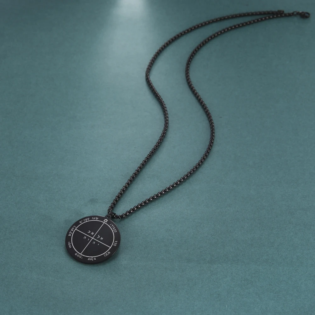 Dawapara Mystische Figur von Solomon Talisman Halskette Siegel Pentagramm von Mercury Moon Sun Kabbalah Amulett Edelstahlschmuck – Detail 20