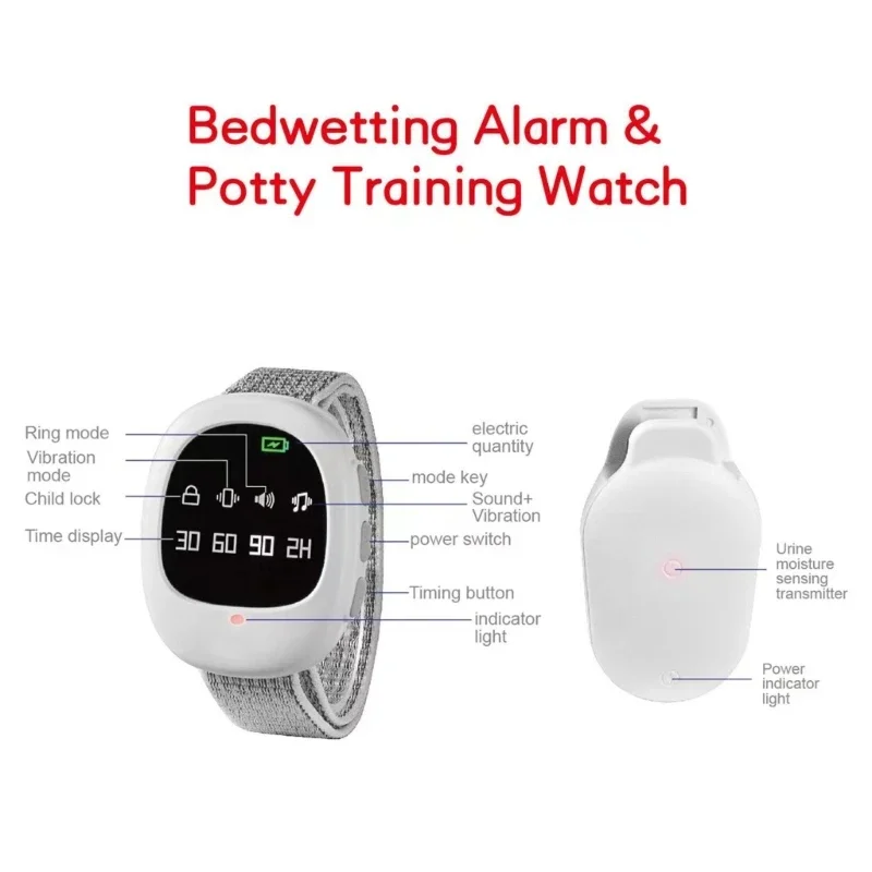 Wireless Urine Wet Alarm Pee Alarm with Receiver Transmitter Bedwetting Reminder Children Potty Training Sound Reminding