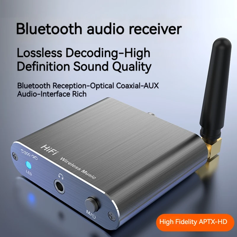 Egolden aptX-HD 블루투스 5.2 음악 리시버 HIFI 무선 오디오 어댑터, 3.5mm Aux Toslink, 동축 출력, 앰프 차량용