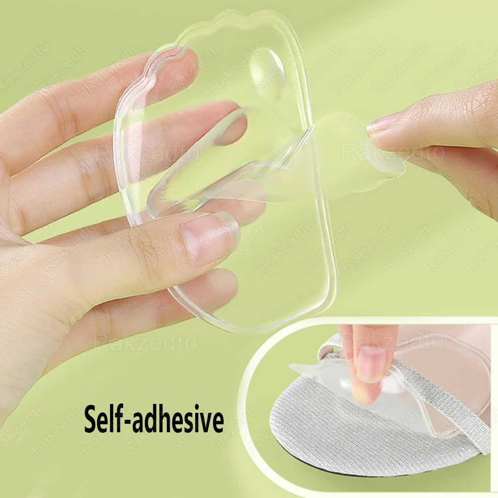 4Pcs Silicone Metatarsal Foot Pads for Woman Shoes Non-Slip Sole High Heels Pain Relief Insoles for Walking Gel Forefoot Pads