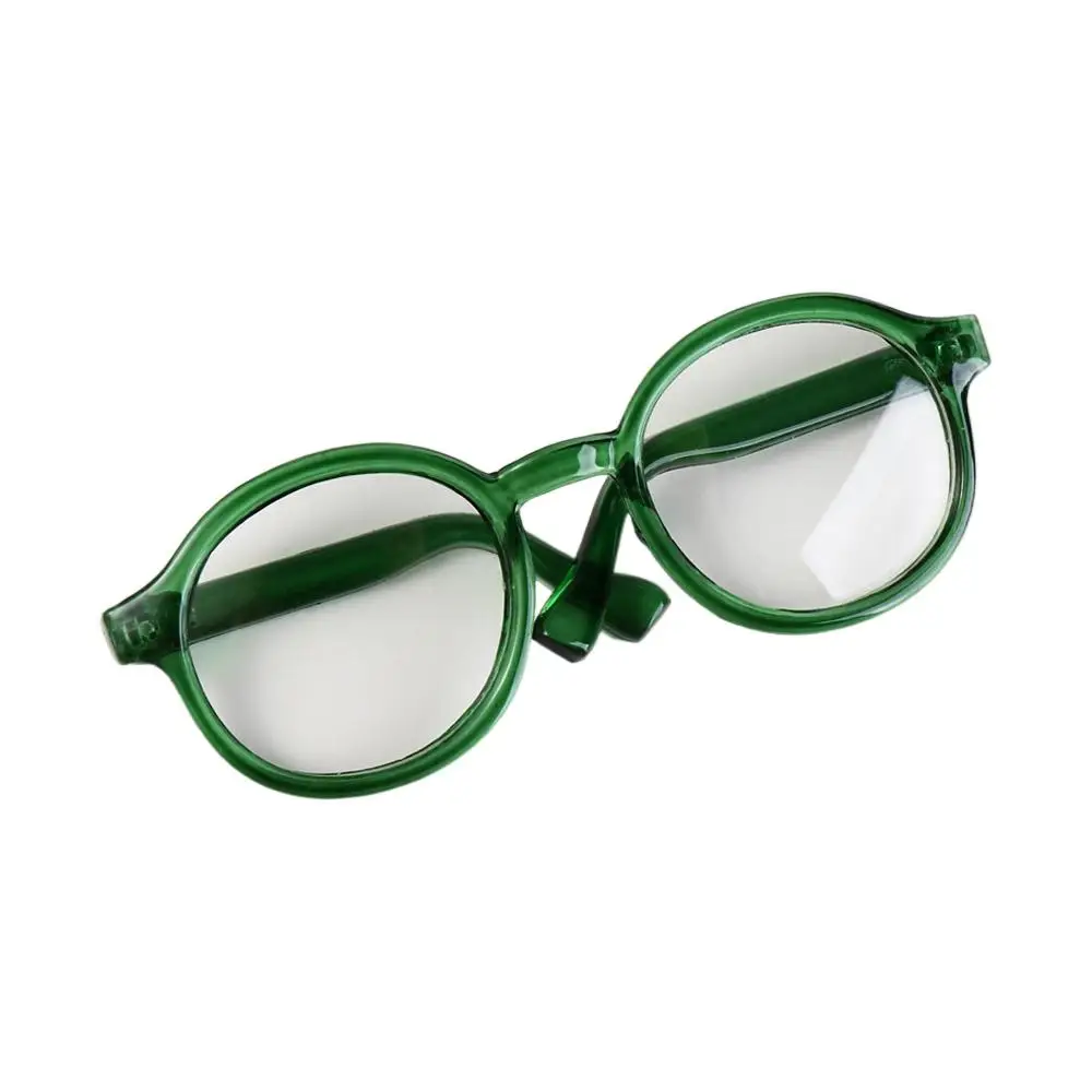 Doll Accessory Transparent Plastic Glasses Transparent Candy Color Round Transparent Glasses 6.5CM 9CM Miniature 3