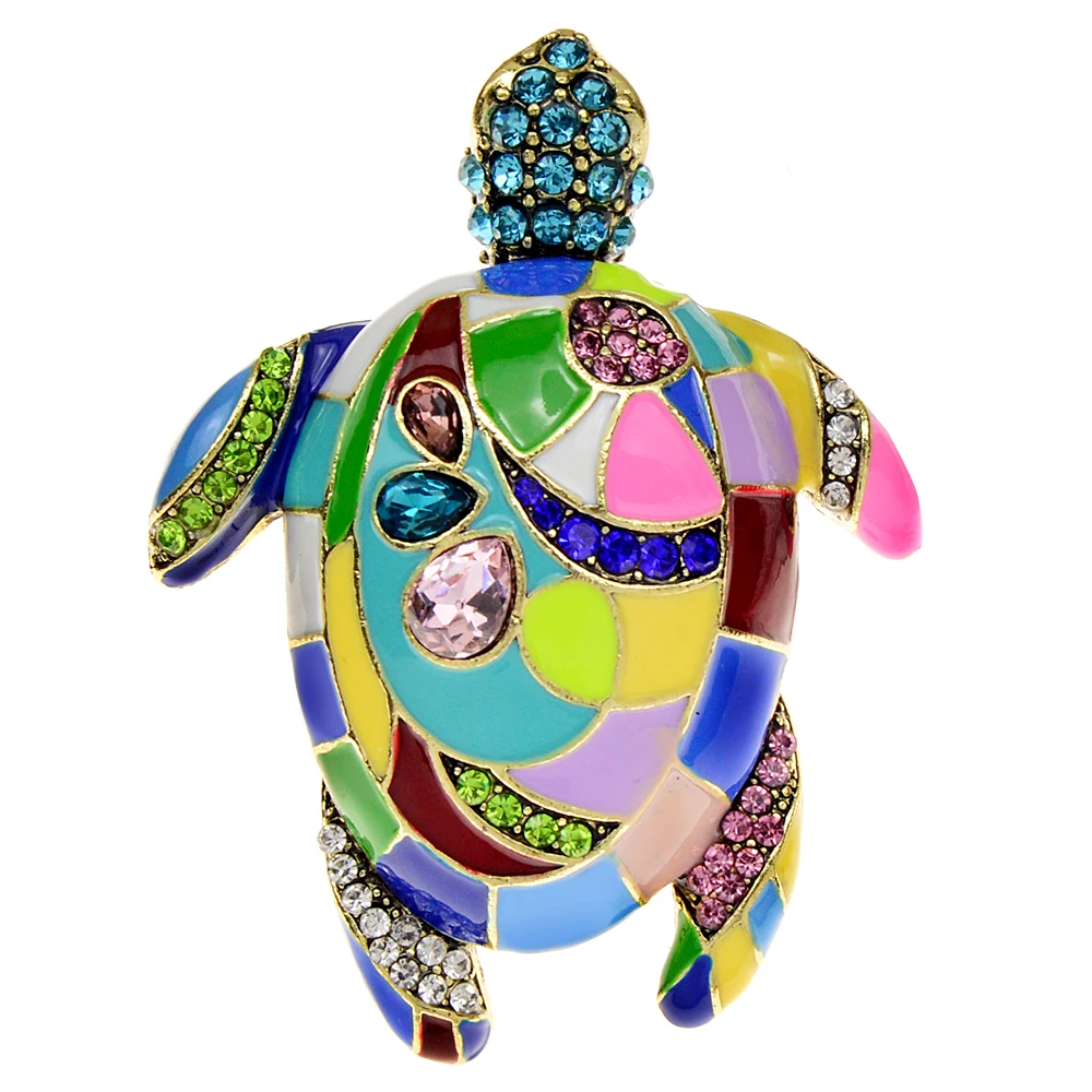 Cindy Xiang Smalto Colorato Spille Tartaruga Di Mare Per Le Donne Strass Moda Animale Pin Accessori Vintage Di Alta Qualità Nuovo