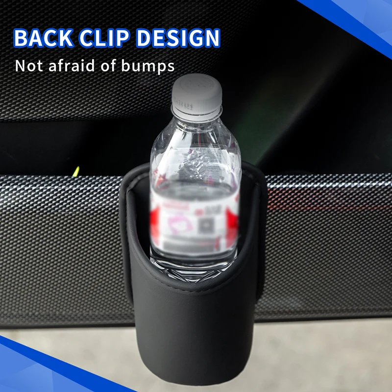 BYD 샤크 6 2025+ 사이드 도어 컵 홀더 내마모성 방수 PU 가죽 음료 랙 안정적인 병 홀더 자동차 액세서리