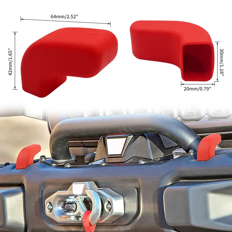 Front Bumper Tow Hook Covers Towball Hook Protector for Jeep Wrangler JK JL Gladiator JT 2007-Car Accessories