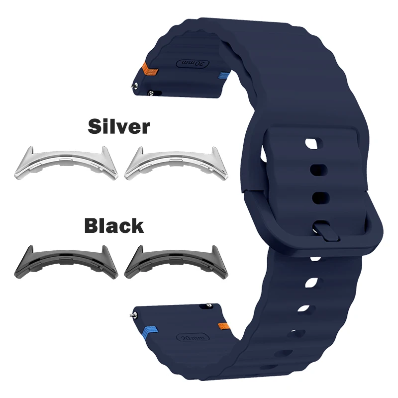 Versatile 22mm Soft Silicone Watch Band