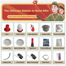  Eggs Incubator Chicken Farming Poultry Hatching Automatic Incubator for Eggs Duck Wild Goose Various Birds 