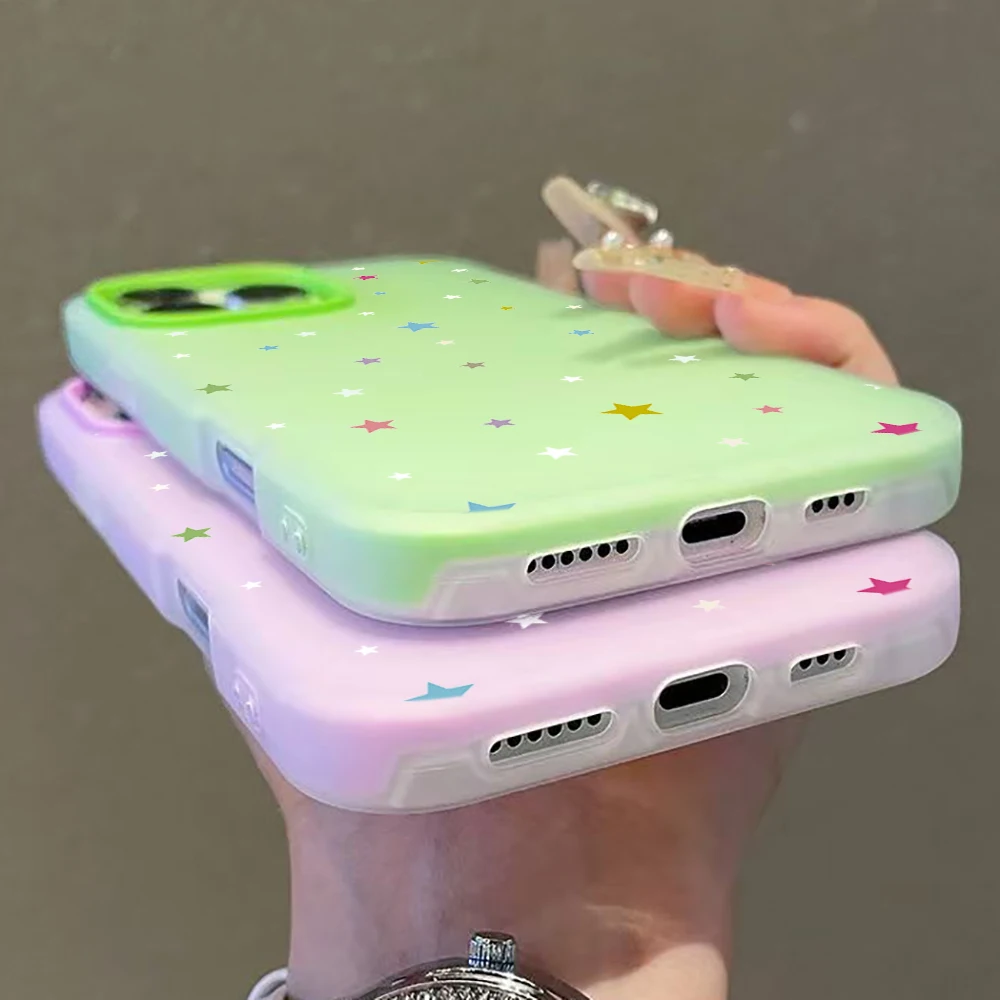 Luxury Candy Color Cute Star Phone Case Cover